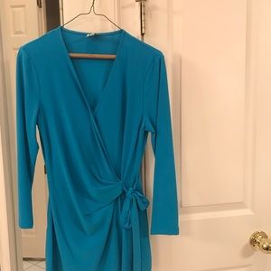 Anne Klein Crossover Top Blue (Small)